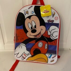 Disney Mickey Mouse Backpack with Red and Blue Accents